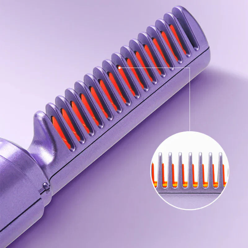 š„LAST DAY - BUY 1 GET 1 FREE JUST $13.49 EACHš„2-in-1 Electric Hair Straightening Brush ā Salon-Smooth Hair in Minutes