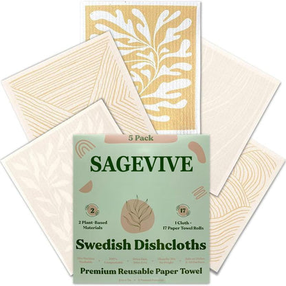 🔥Last Day 49% OFF 💥Swedish Dishcloths for Kitchen & Cleaning | 5 Pack