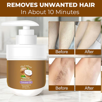 Last Day 50% OFFGentleCoconut Oil Hair Removal Cream