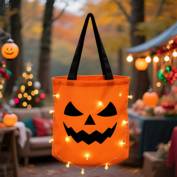🎃 2026 Sale — Over 19,000 Sold!✨ Halloween Glowing Pumpkin Bag – LED Lights & Spacious Interior 🍬2 Pack