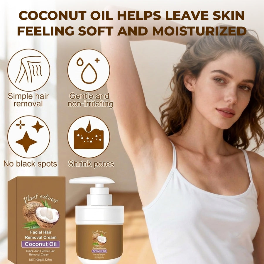 Last Day 50% OFFGentleCoconut Oil Hair Removal Cream