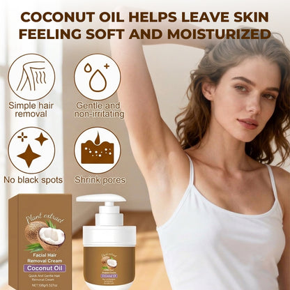 Last Day 50% OFFGentleCoconut Oil Hair Removal Cream