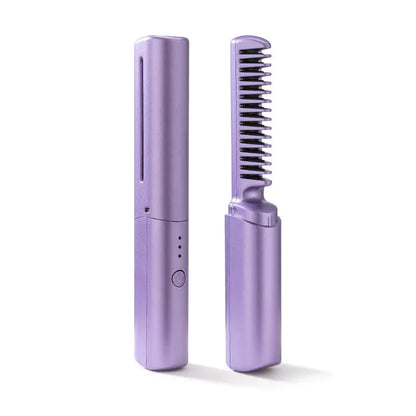 🔥LAST DAY - BUY 1 GET 1 FREE JUST $13.49 EACH🔥2-in-1 Electric Hair Straightening Brush – Salon-Smooth Hair in Minutes