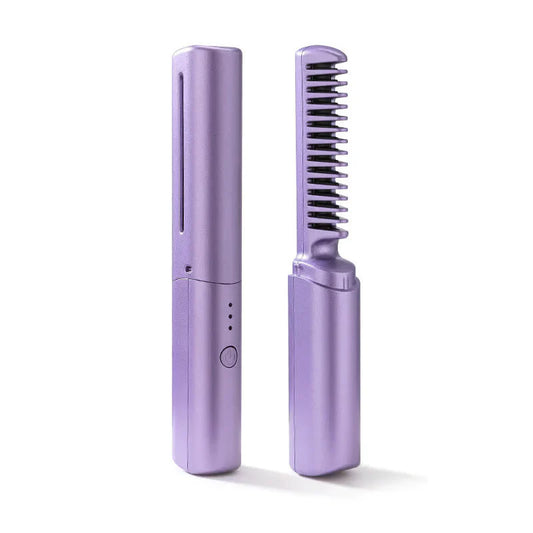 🔥LAST DAY - BUY 1 GET 1 FREE JUST $13.49 EACH🔥2-in-1 Electric Hair Straightening Brush – Salon-Smooth Hair in Minutes
