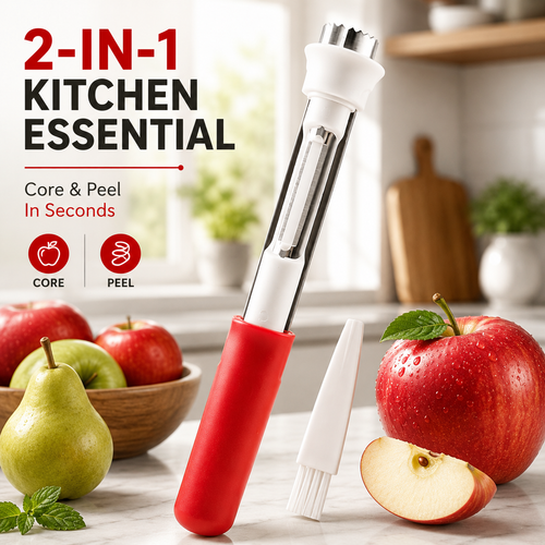 🍎🍐2-in-1 Fruit Corer & Peeler | Core & Peel in Seconds