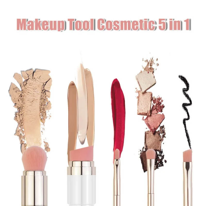 New Arrival 5 In 1 Retractable Makeup Brushes