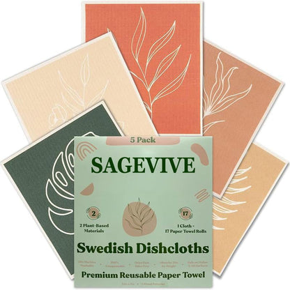 🔥Last Day 49% OFF 💥Swedish Dishcloths for Kitchen & Cleaning | 5 Pack