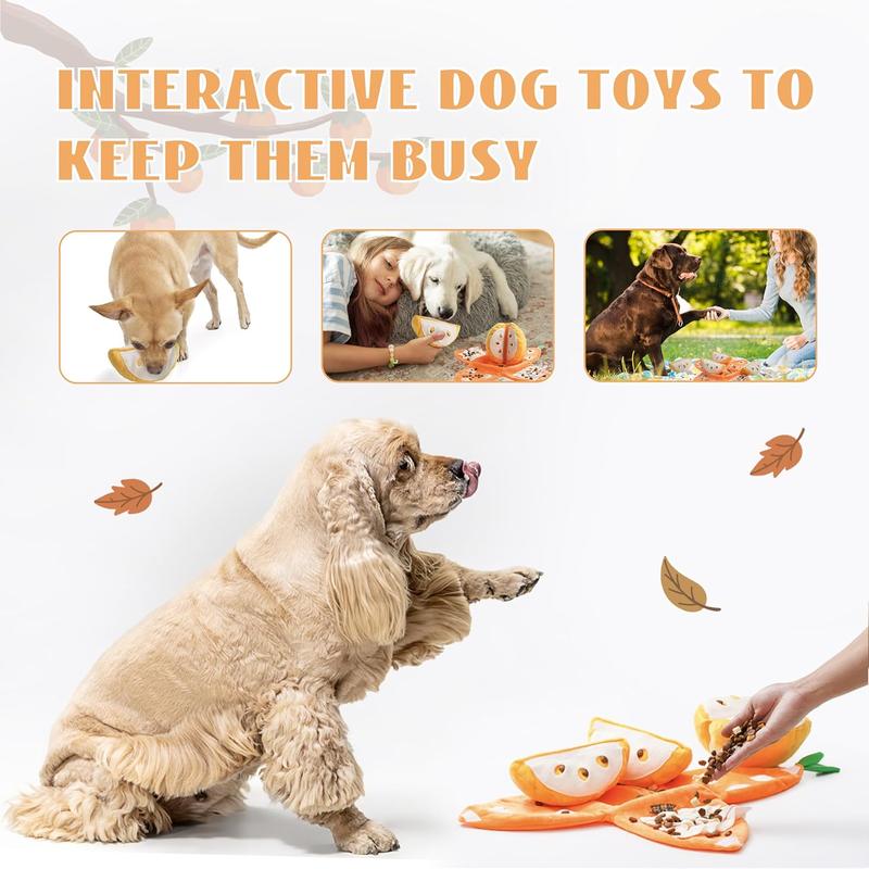 Interactive Plush Tangerine Snuffle Toy