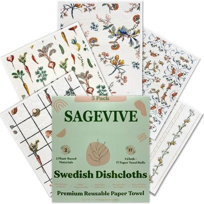 🔥Last Day 49% OFF 💥Swedish Dishcloths for Kitchen & Cleaning | 5 Pack