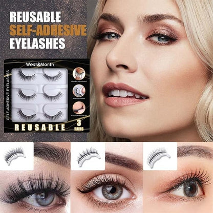 ✨LAST DAY - BUY 1 GET 1 FREE JUST $8.99 EACH✨🎉Reusable Adhesive Eyelashes