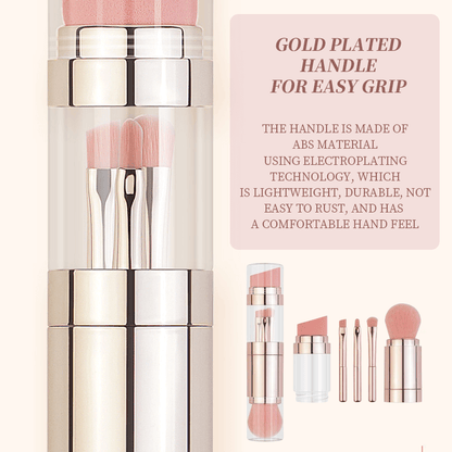 New Arrival 5 In 1 Retractable Makeup Brushes