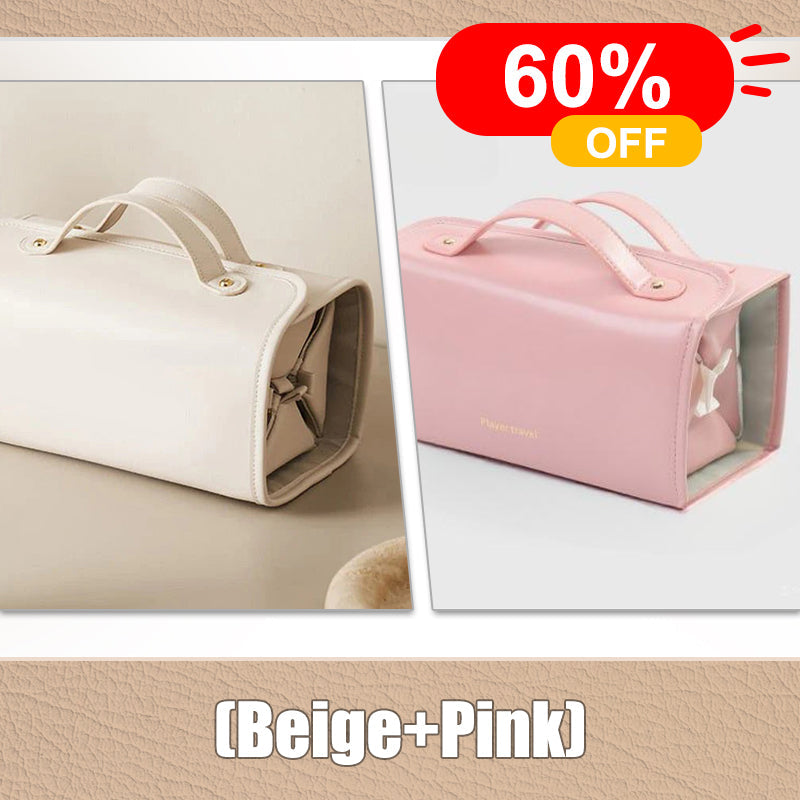 TODAY 49%OFF Leather Waterproof Cosmetic Bag