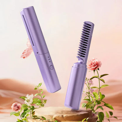 🔥LAST DAY - BUY 1 GET 1 FREE JUST $13.49 EACH🔥2-in-1 Electric Hair Straightening Brush – Salon-Smooth Hair in Minutes