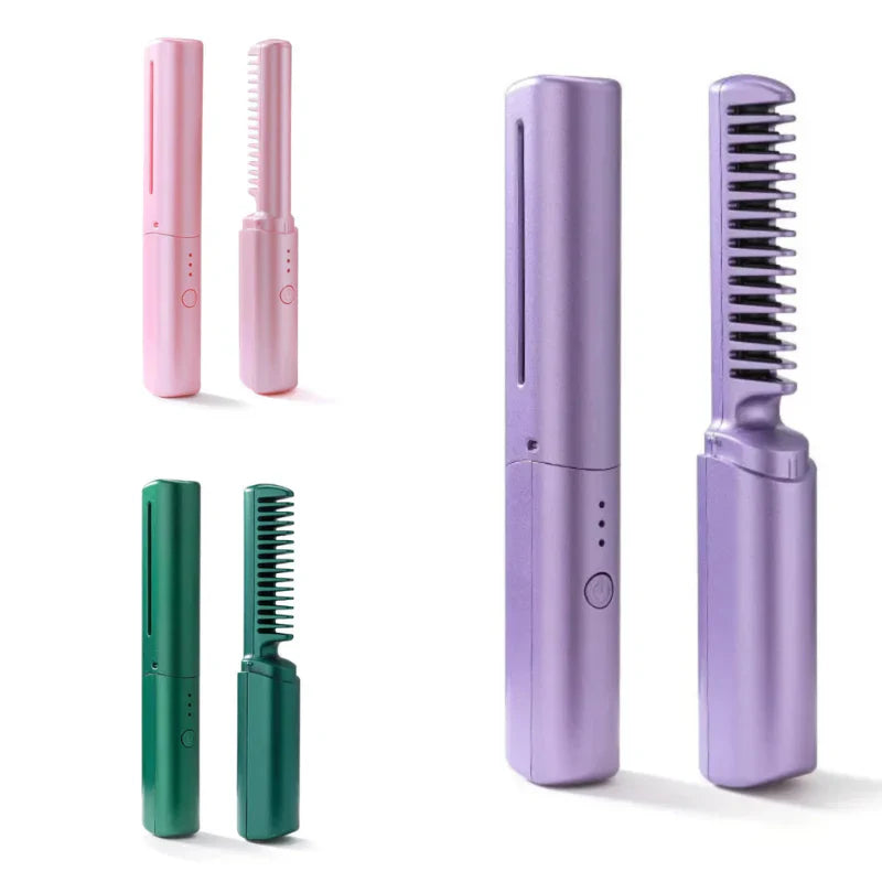🔥LAST DAY - BUY 1 GET 1 FREE JUST $13.49 EACH🔥2-in-1 Electric Hair Straightening Brush – Salon-Smooth Hair in Minutes