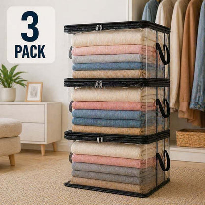Large Heavy-Duty Thick Clear Storage Bag for Clothes, Moving & Storage