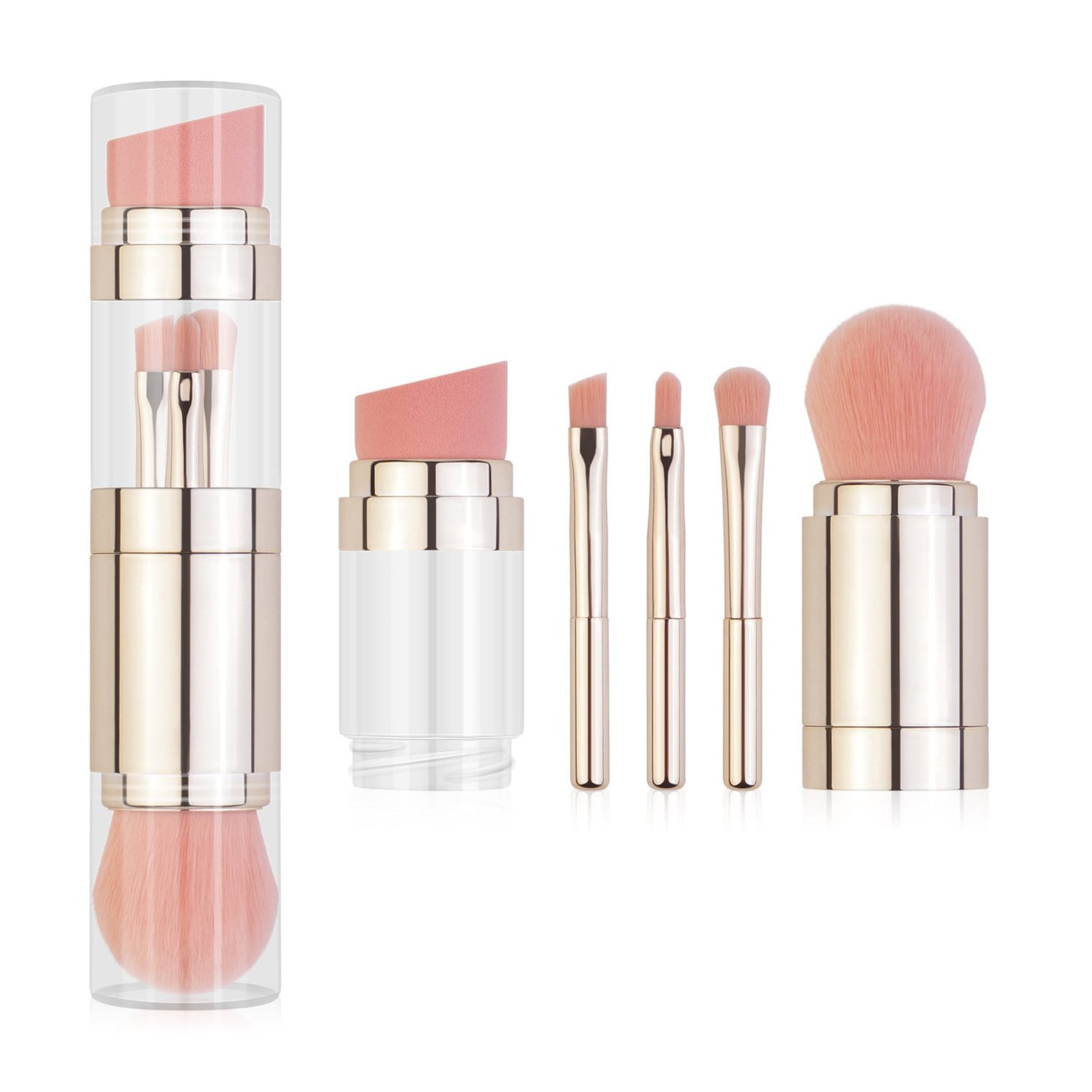 New Arrival 5 In 1 Retractable Makeup Brushes