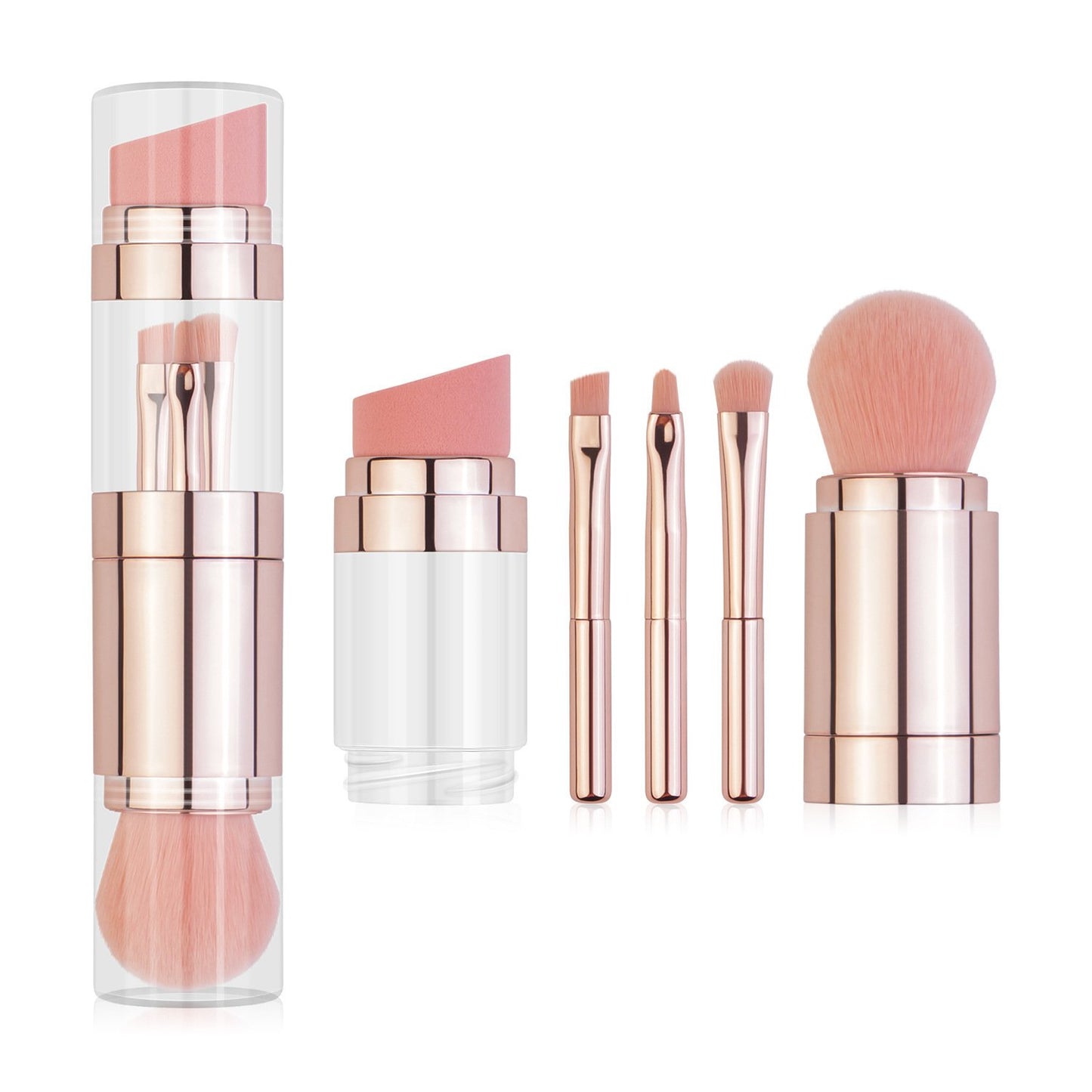 New Arrival 5 In 1 Retractable Makeup Brushes