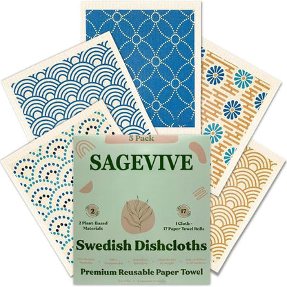 🔥Last Day 49% OFF 💥Swedish Dishcloths for Kitchen & Cleaning | 5 Pack