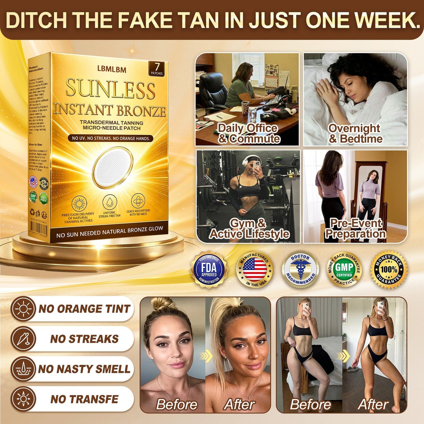 𝑶𝒇𝒇𝒊𝒄𝒊𝒂𝒍 𝑺𝒕𝒐𝒓𝒆 | ☀️☀️ LBMLBM® 𝐒𝐮𝐧𝐥𝐞𝐬𝐬 𝐈𝐧𝐬𝐭𝐚𝐧𝐭 𝐁𝐫𝐨𝐧𝐳𝐞 𝐓𝐚𝐧𝐧𝐢𝐧𝐠 𝐌𝐢𝐜𝐫𝐨𝐧𝐞𝐞𝐝𝐥𝐞 𝐏𝐚𝐭𝐜𝐡 🇺🇸 (𝐉𝐮𝐬𝐭 𝐨𝐧𝐜𝐞 𝐚 𝐝𝐚𝐲) 𝐕𝐢𝐬𝐢𝐛𝐥𝐞 𝐁𝐫𝐨𝐧𝐳𝐞 𝐆𝐥𝐨𝐰 𝐢𝐧 𝟕 𝐃𝐚𝐲𝐬 ✅ 𝐍𝐨 𝐔𝐕, 𝐍𝐨 𝐎𝐫𝐚𝐧𝐠𝐞, 𝐍𝐨 𝐒𝐭𝐫𝐞𝐚𝐤𝐬, 𝐍𝐨 𝐃𝐇𝐀, 𝐍𝐨 𝐌𝐞𝐬𝐬.