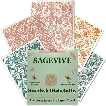 🔥Last Day 49% OFF 💥Swedish Dishcloths for Kitchen & Cleaning | 5 Pack
