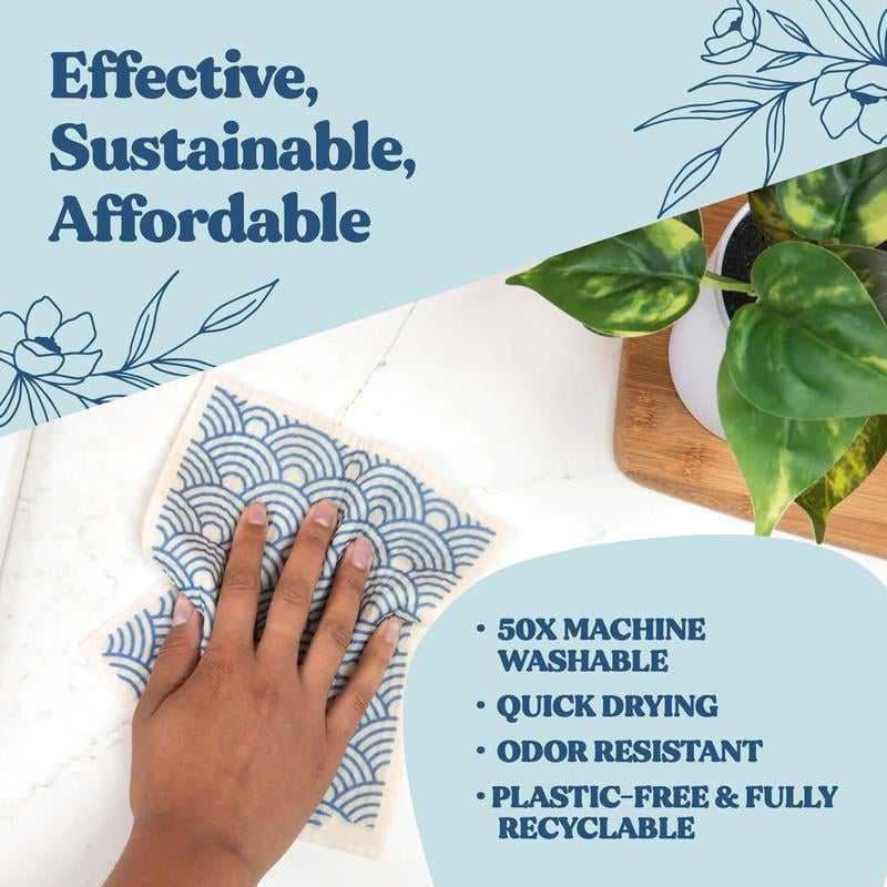 🔥Last Day 49% OFF 💥Swedish Dishcloths for Kitchen & Cleaning | 5 Pack