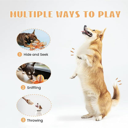 Interactive Plush Tangerine Snuffle Toy