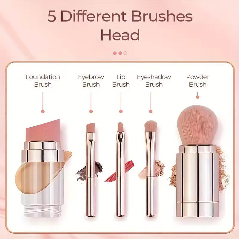 New Arrival 5 In 1 Retractable Makeup Brushes
