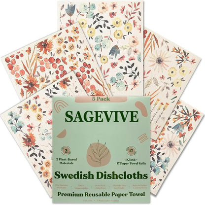 🔥Last Day 49% OFF 💥Swedish Dishcloths for Kitchen & Cleaning | 5 Pack