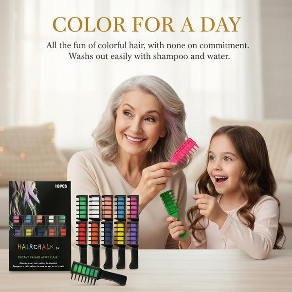 🔥UP TO 50% OFF- BUY MORE SAVE MORE🔥Festive Fun Hair Chalk Combs