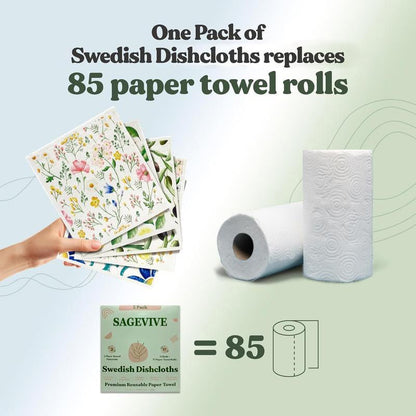 🔥Last Day 49% OFF 💥Swedish Dishcloths for Kitchen & Cleaning | 5 Pack