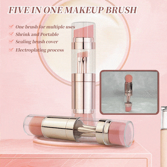 New Arrival 5 In 1 Retractable Makeup Brushes