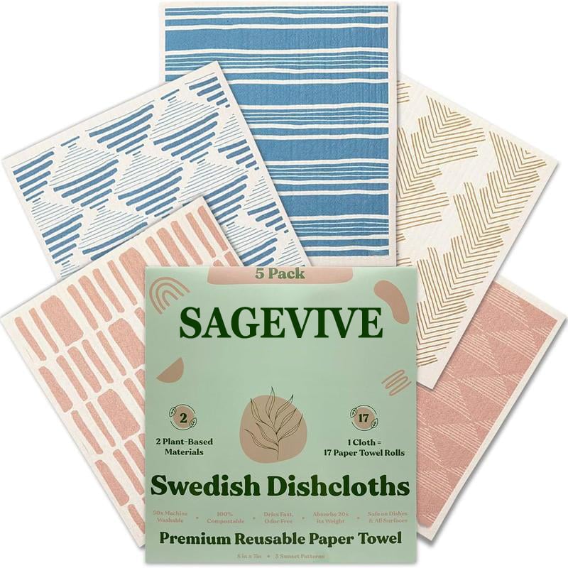 🔥Last Day 49% OFF 💥Swedish Dishcloths for Kitchen & Cleaning | 5 Pack