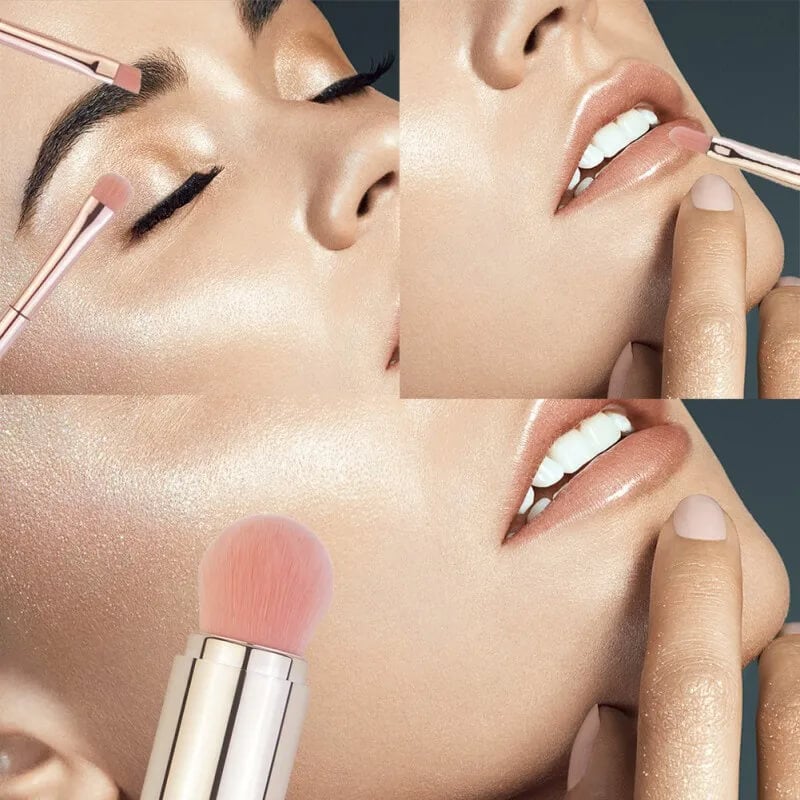 New Arrival 5 In 1 Retractable Makeup Brushes