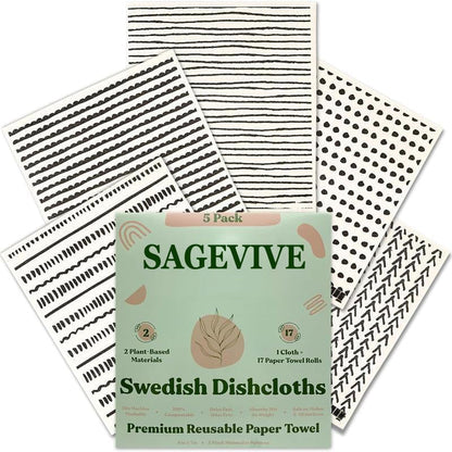 🔥Last Day 49% OFF 💥Swedish Dishcloths for Kitchen & Cleaning | 5 Pack
