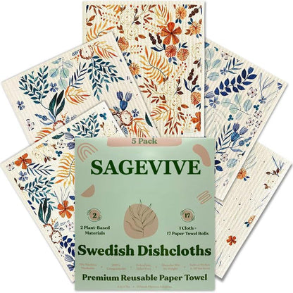 🔥Last Day 49% OFF 💥Swedish Dishcloths for Kitchen & Cleaning | 5 Pack