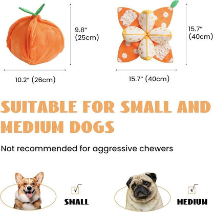 Interactive Plush Tangerine Snuffle Toy