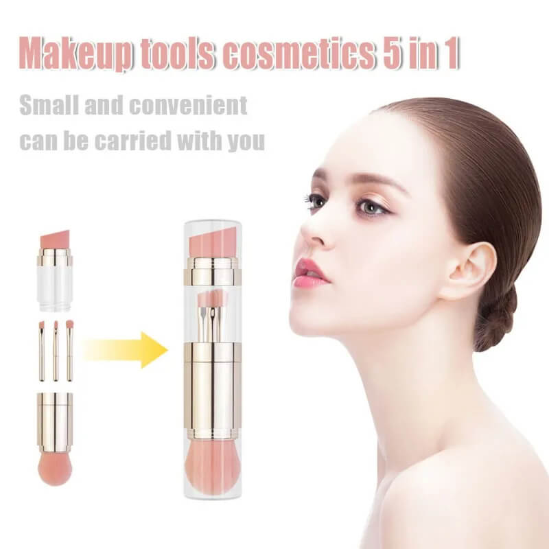 New Arrival 5 In 1 Retractable Makeup Brushes