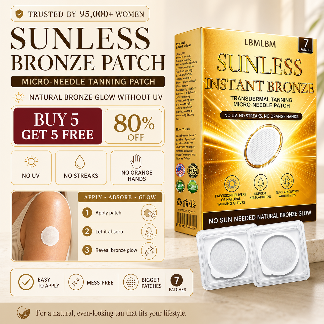 𝑶𝒇𝒇𝒊𝒄𝒊𝒂𝒍 𝑺𝒕𝒐𝒓𝒆 | ☀️☀️ LBMLBM® 𝐒𝐮𝐧𝐥𝐞𝐬𝐬 𝐈𝐧𝐬𝐭𝐚𝐧𝐭 𝐁𝐫𝐨𝐧𝐳𝐞 𝐓𝐚𝐧𝐧𝐢𝐧𝐠 𝐌𝐢𝐜𝐫𝐨𝐧𝐞𝐞𝐝𝐥𝐞 𝐏𝐚𝐭𝐜𝐡 🇺🇸 (𝐉𝐮𝐬𝐭 𝐨𝐧𝐜𝐞 𝐚 𝐝𝐚𝐲) 𝐕𝐢𝐬𝐢𝐛𝐥𝐞 𝐁𝐫𝐨𝐧𝐳𝐞 𝐆𝐥𝐨𝐰 𝐢𝐧 𝟕 𝐃𝐚𝐲𝐬 ✅ 𝐍𝐨 𝐔𝐕, 𝐍𝐨 𝐎𝐫𝐚𝐧𝐠𝐞, 𝐍𝐨 𝐒𝐭𝐫𝐞𝐚𝐤𝐬, 𝐍𝐨 𝐃𝐇𝐀, 𝐍𝐨 𝐌𝐞𝐬𝐬.