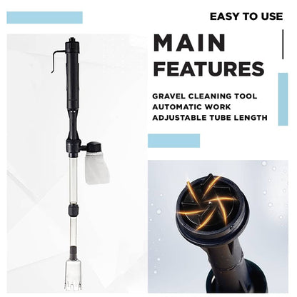 🐠 50% OFF NOW! Electric gravel cleaner for aquariums – battery-powered, adjustable tube length & easy to clean – perfect for all aquariums 🧹🐟